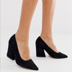 ASOS Sorry Not Sorry Block Heeled Pumps (NWOT)
